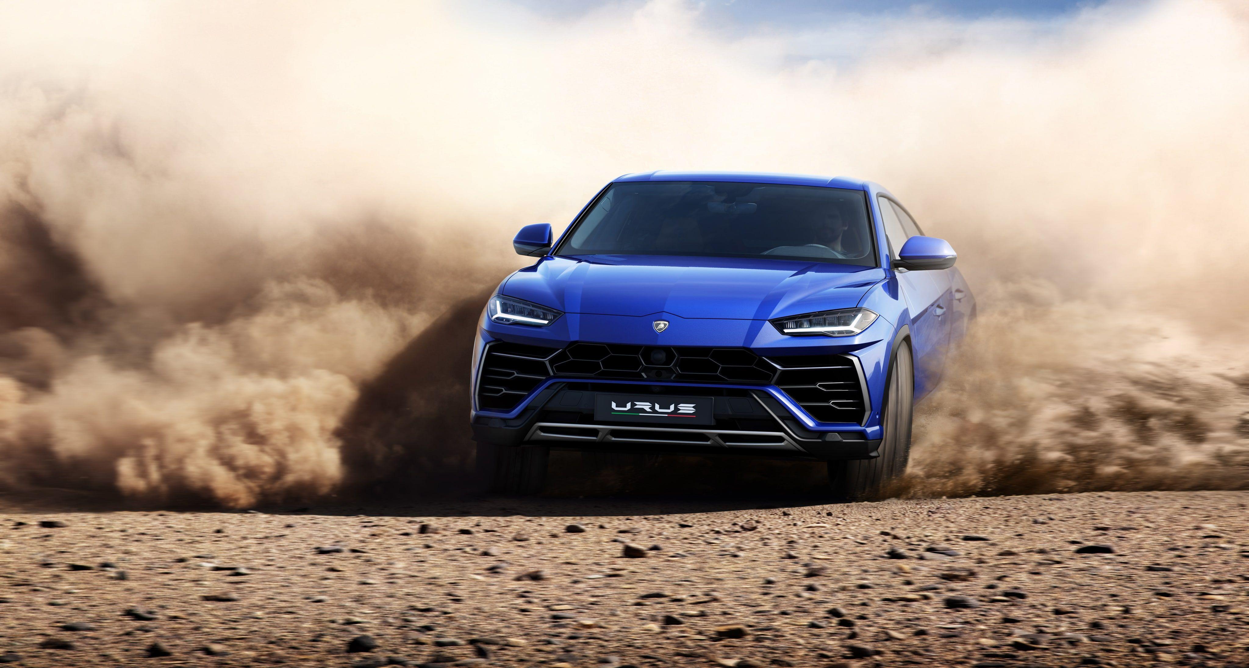 4096x2191 Blue Lamborghini Urus Suv Offroad 4K Wallpaper