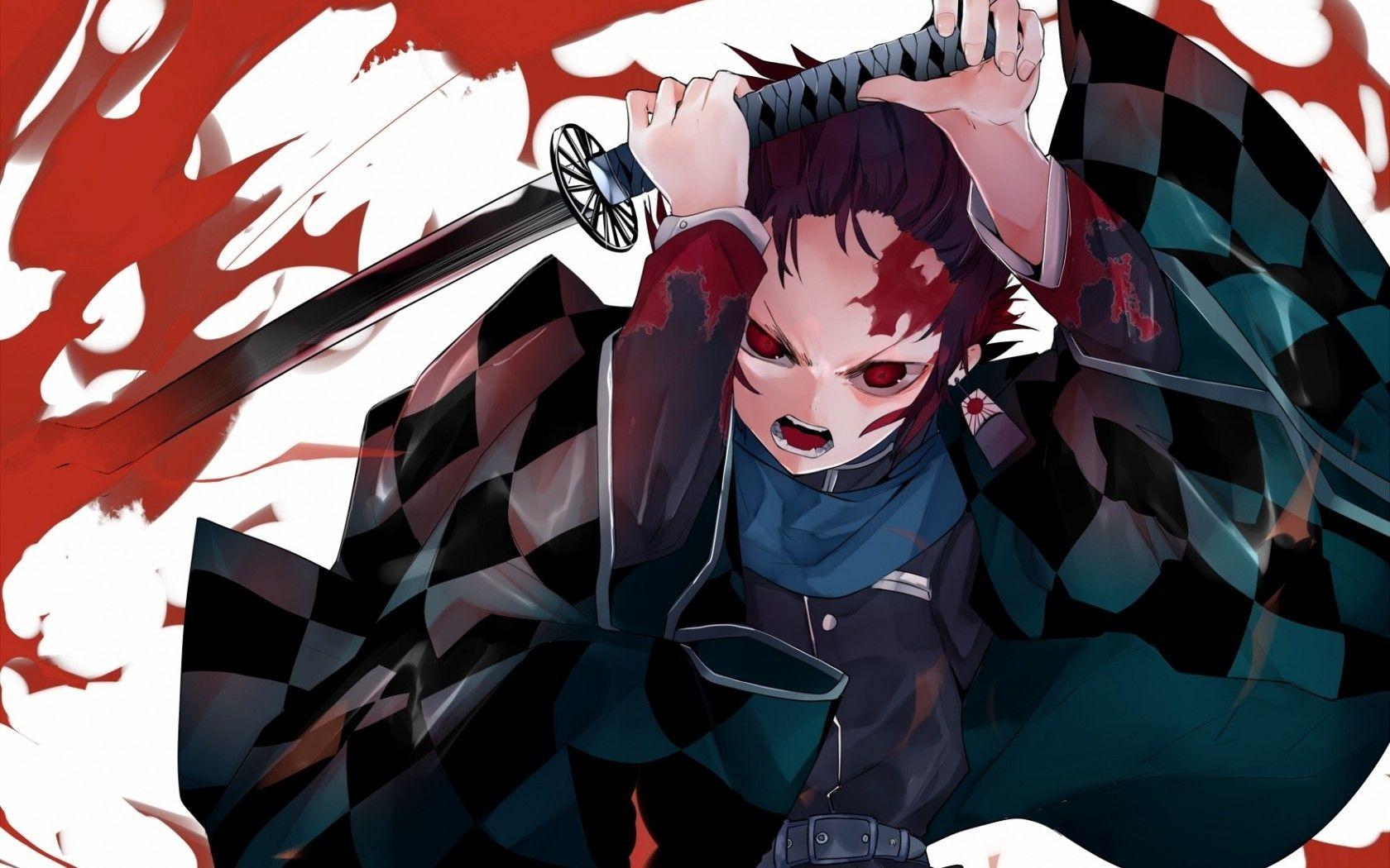 1680x1050 Download 1680x1050 Kamado Tanjirou, Kimetsu No Yaiba, Mask