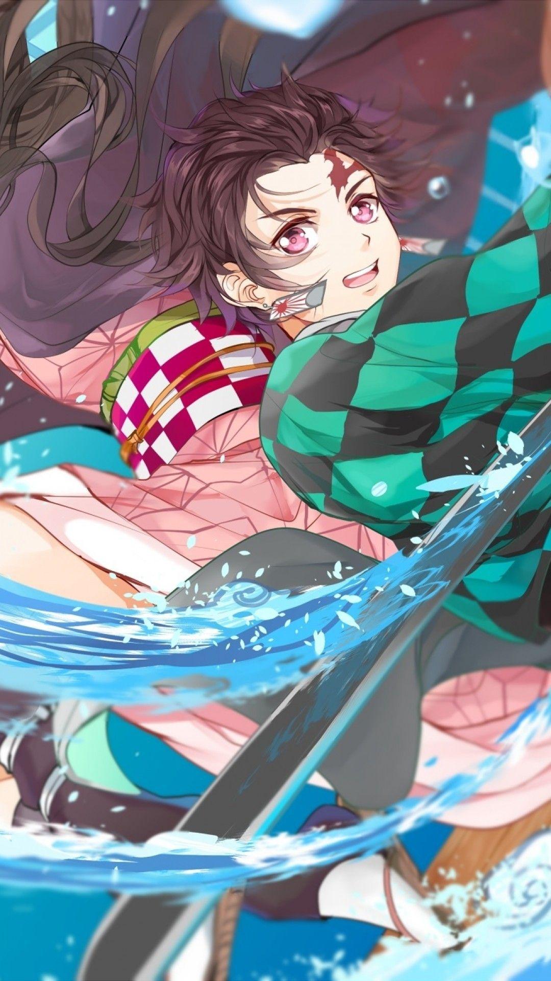 1080x1920 Download 1080x1920 Kamado Nezuko, Kamado Tanjirou, Kimetsu