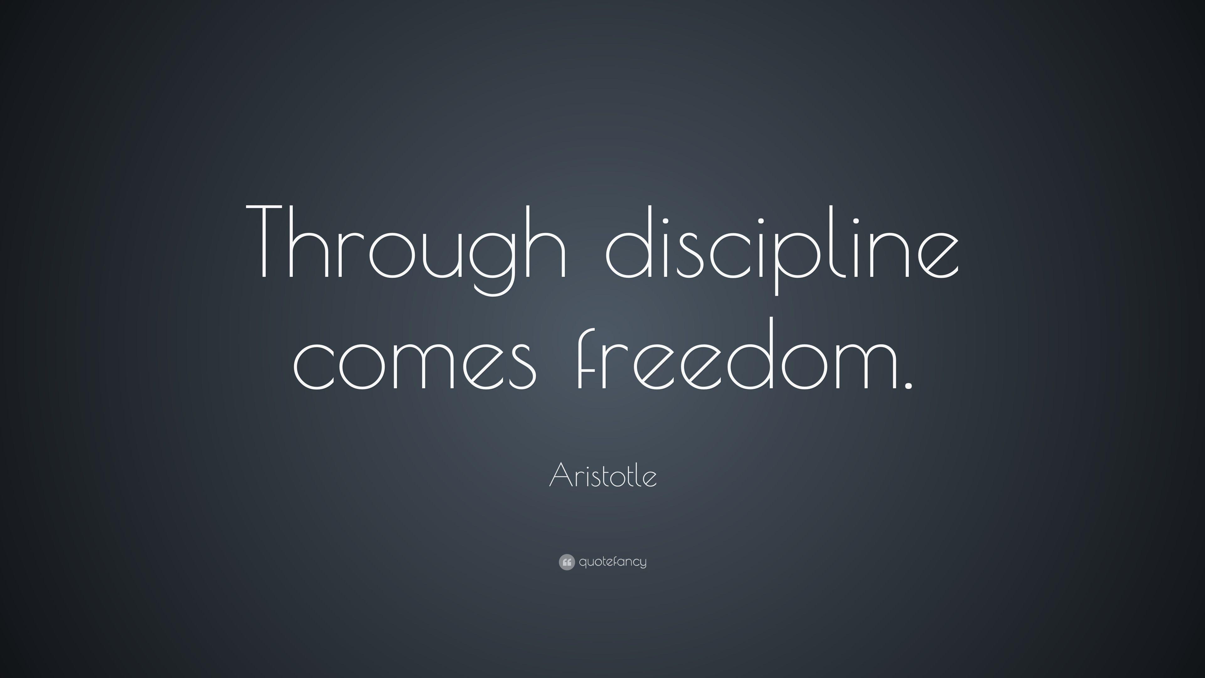 3840x2160 Aristotle Quote: “Through discipline comes freedom.” 33