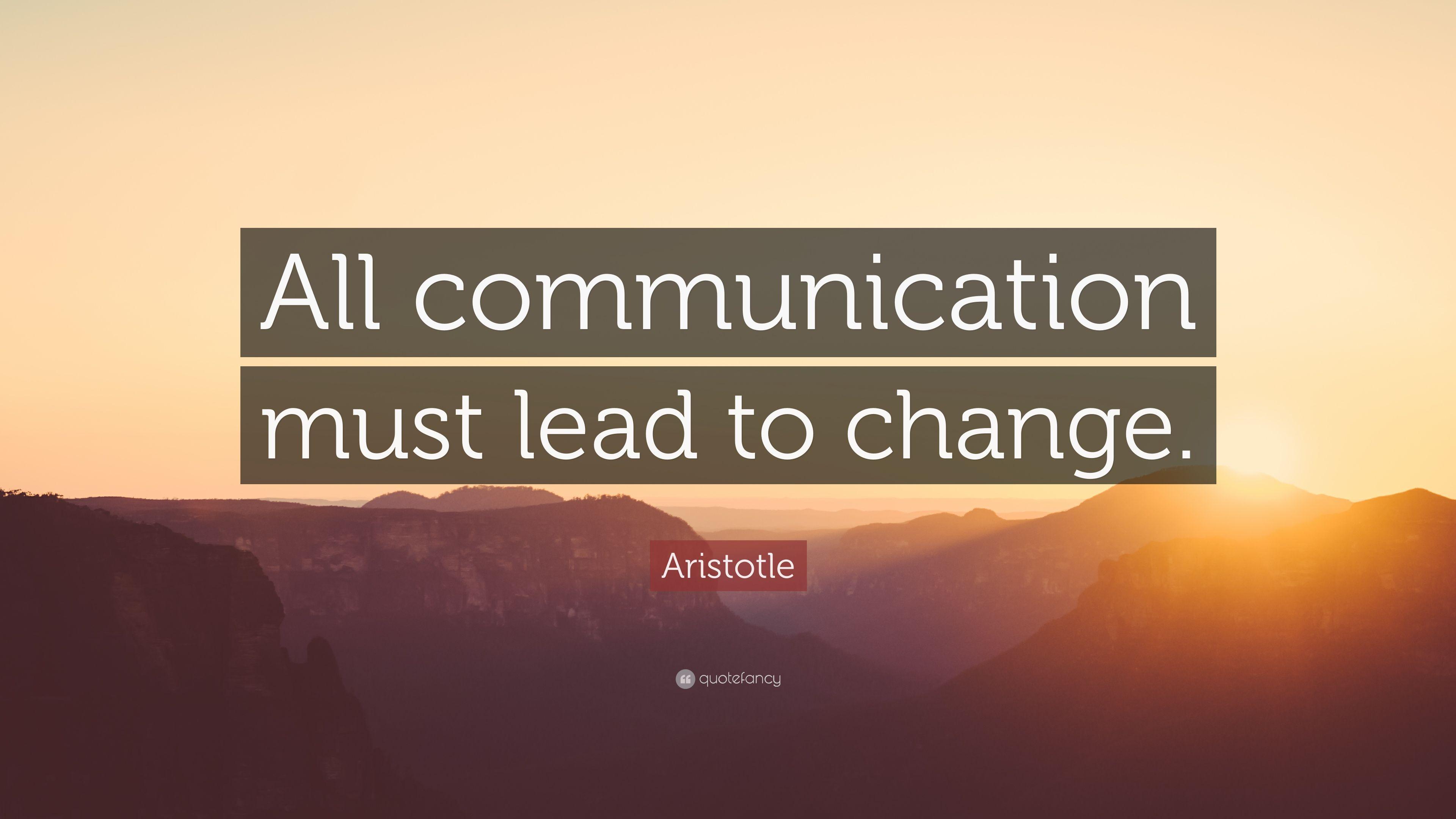 3840x2160 Aristotle Quote: “All communication must lead to change