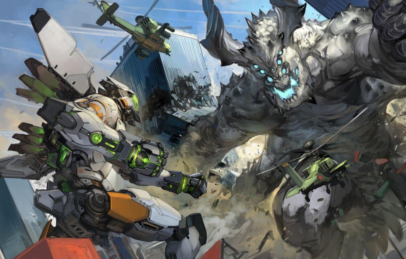 1332x850 Wallpaper Robot, Pacific Rim, Pacific rim, Kaiju image