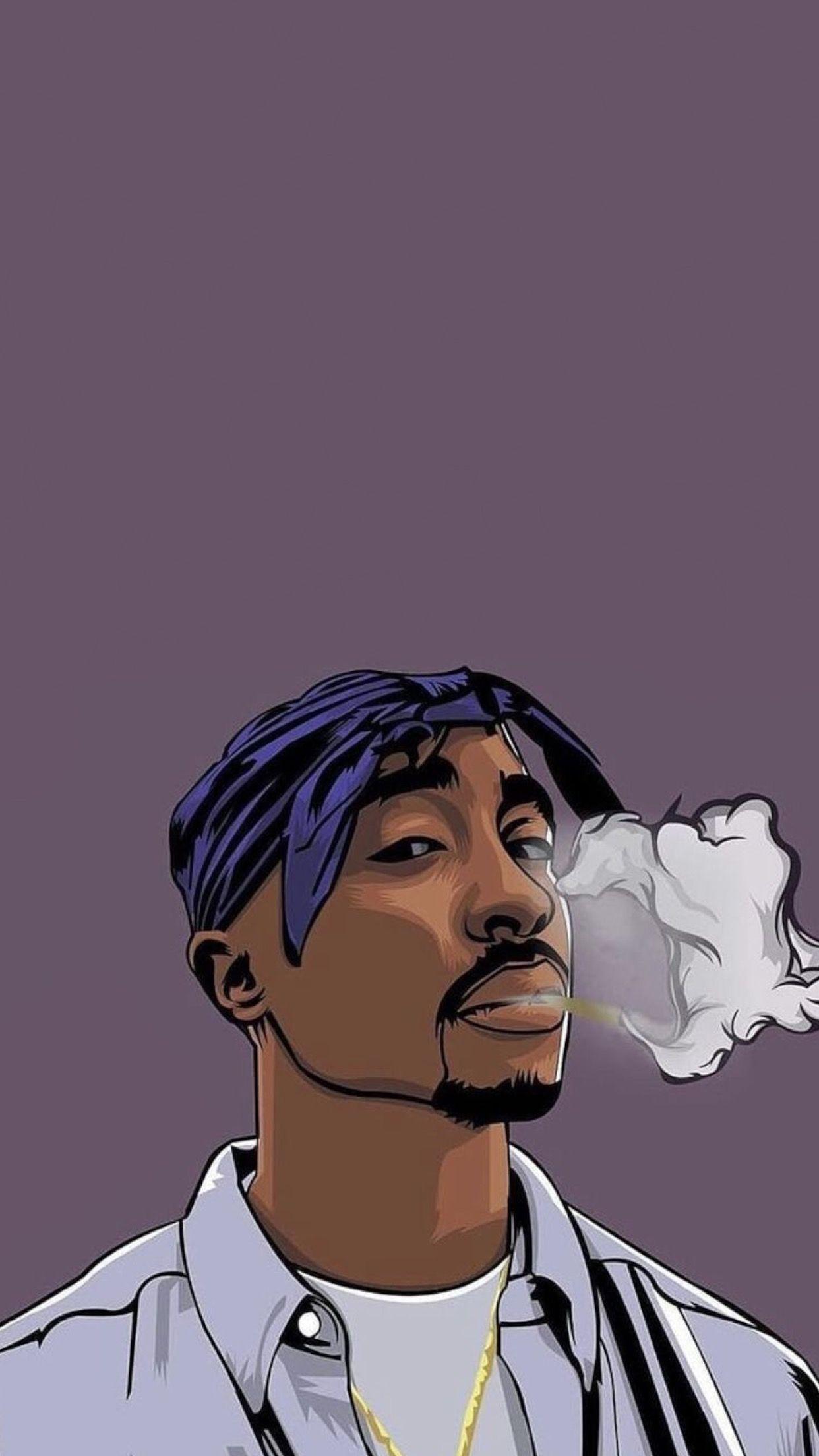 Tupac Cartoon Iphone Wallpapers Top Free Tupac Cartoon Iphone Backgrounds Wallpaperaccess