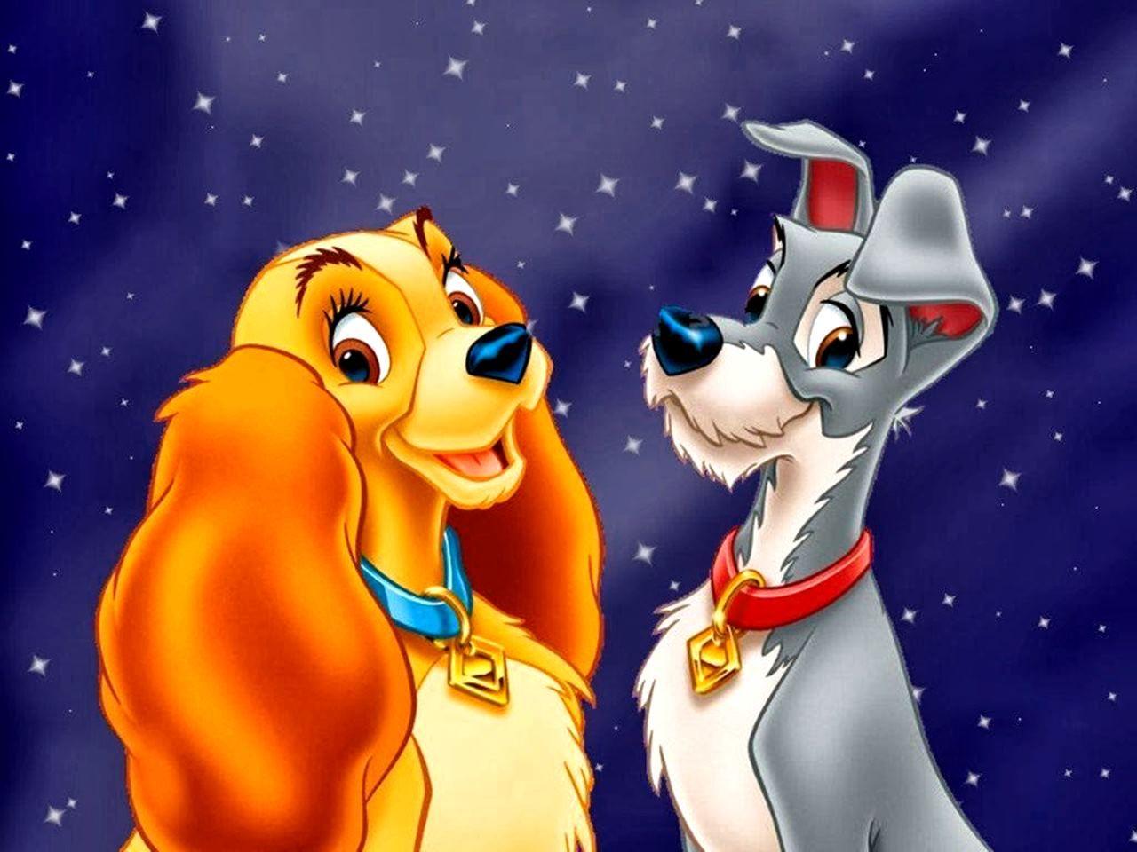 Lady and the Tramp Falling in Love fantasy painting caine lady and the  tramp HD wallpaper  Peakpx