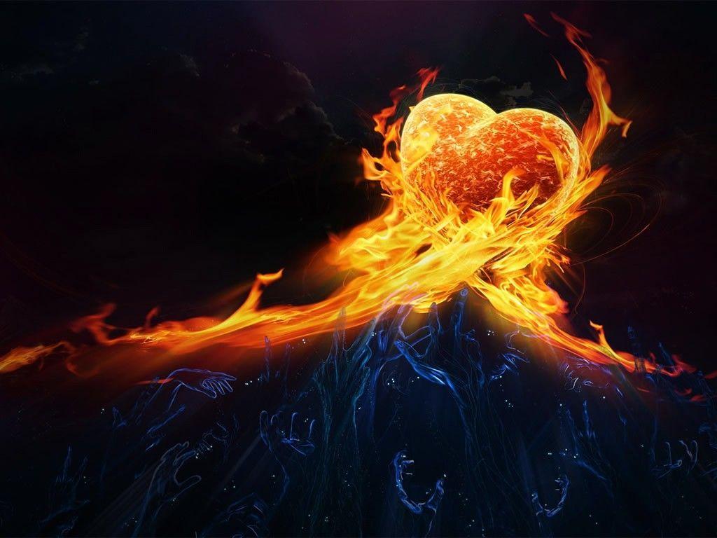 1024x768 3D wallpaper fire 2 3D Wallpaper FireDd