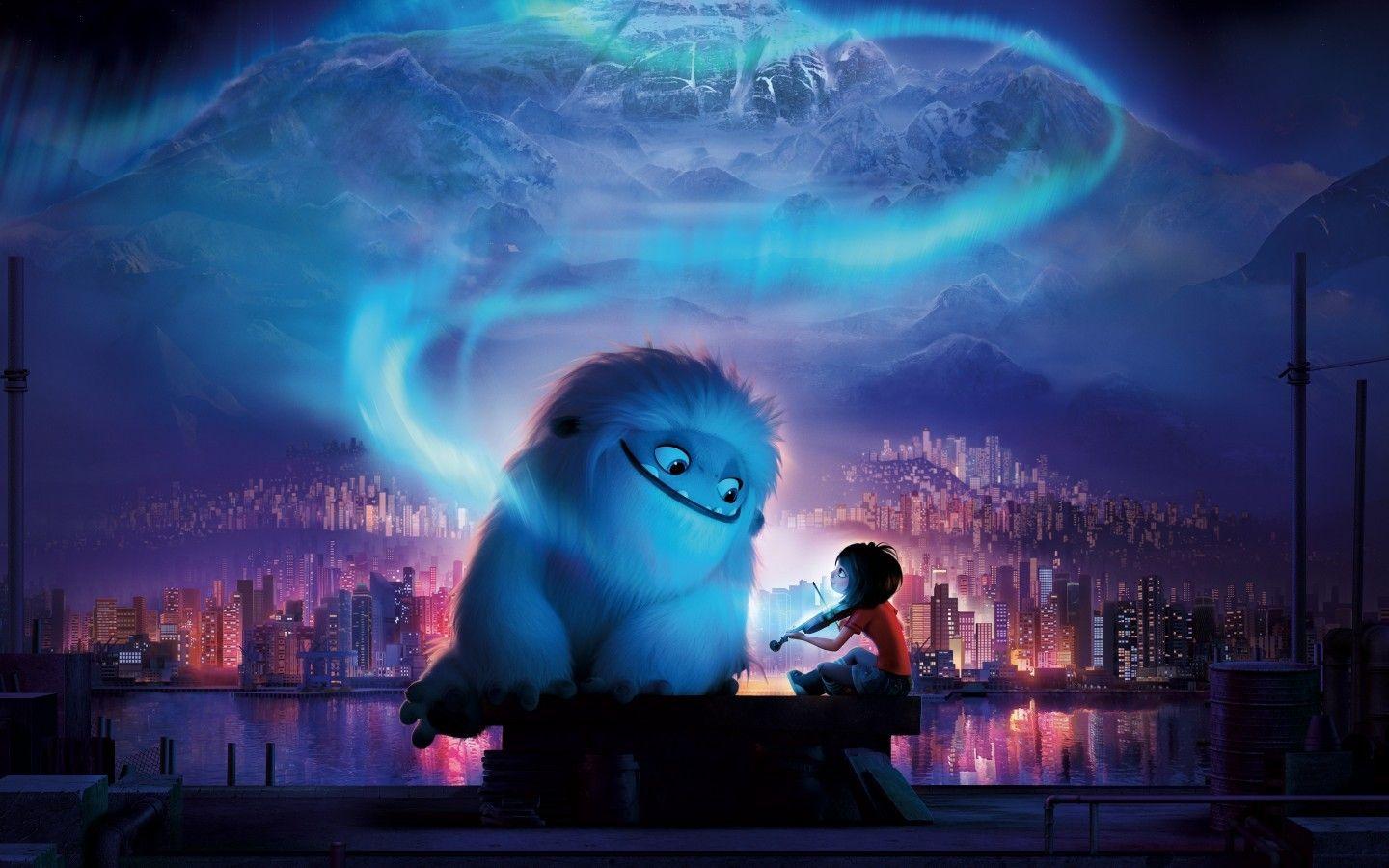 1440x900 Download 1440x900 Abominable, Animation, Cute, Cityscape, Violin