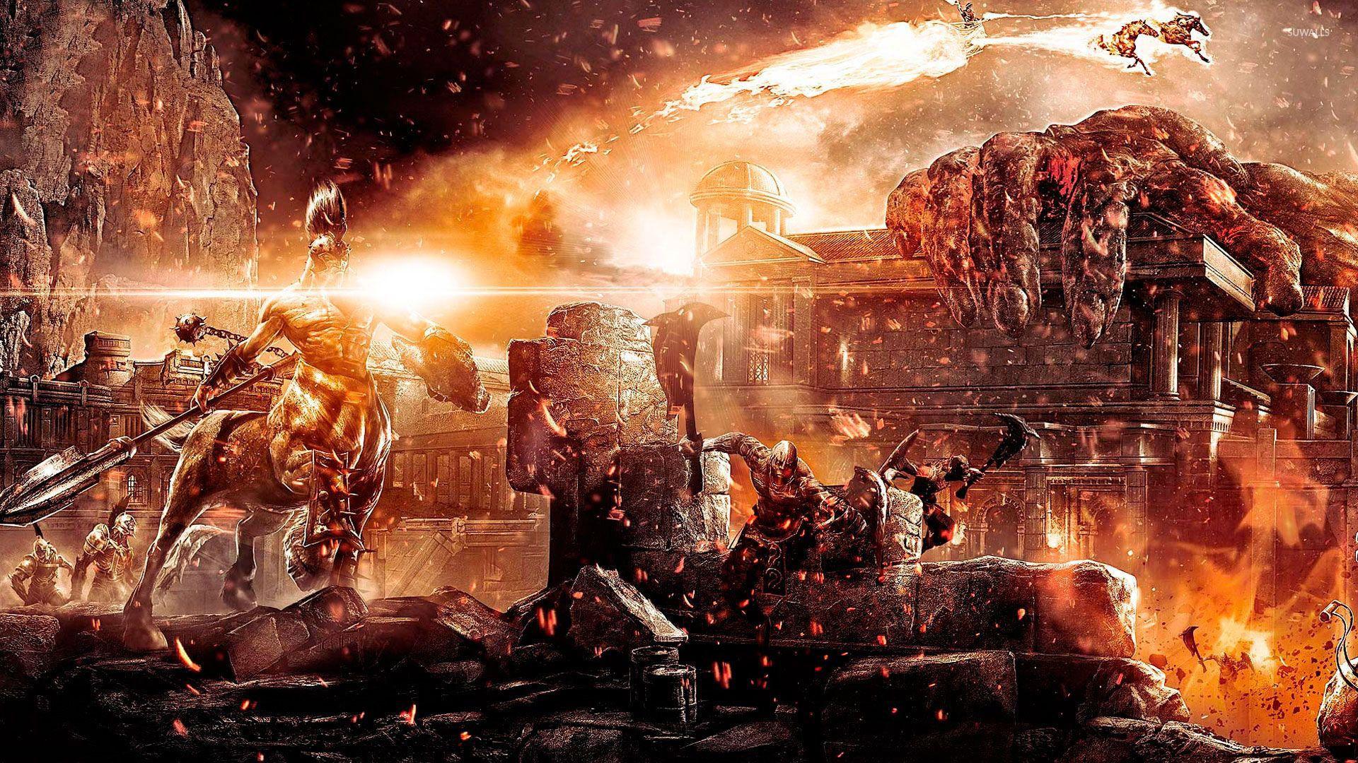 1920x1080 God of War battle wallpaper wallpaper