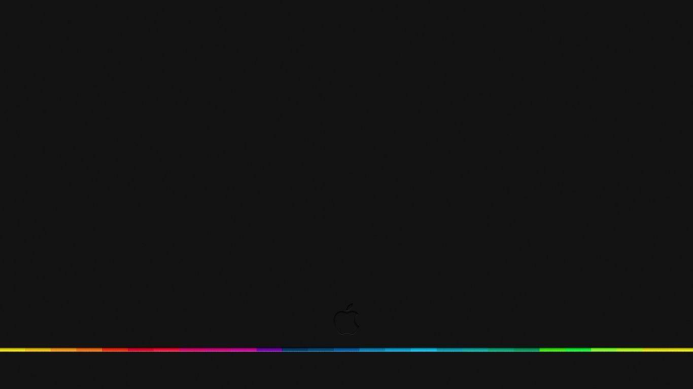 1366x768 Dark Apple Logo Computer Mac Wallpaper Download