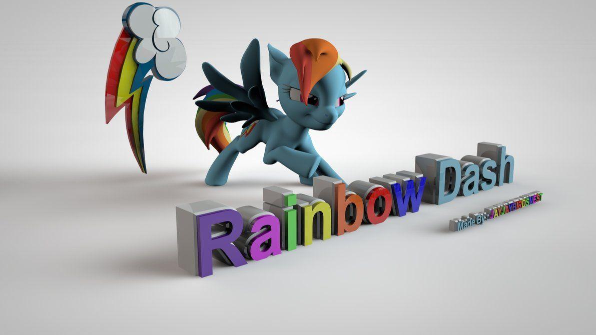 1191x670 My Little Pony FIM 3D Rainbow Dash Wallpaper