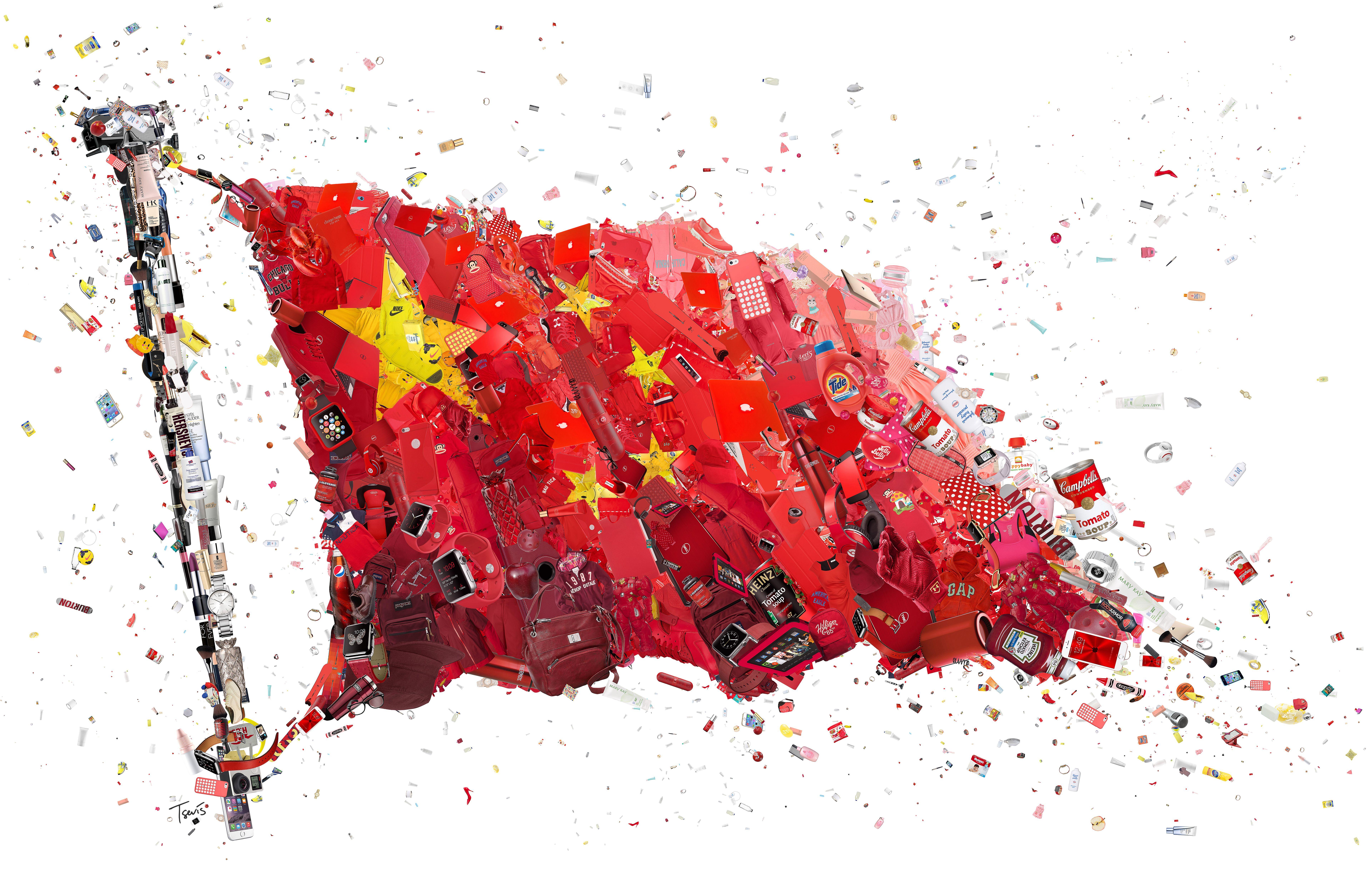 7680x4937 Wallpaper China flag, Alibaba, HD, 4K, 8K, Creative Graphics