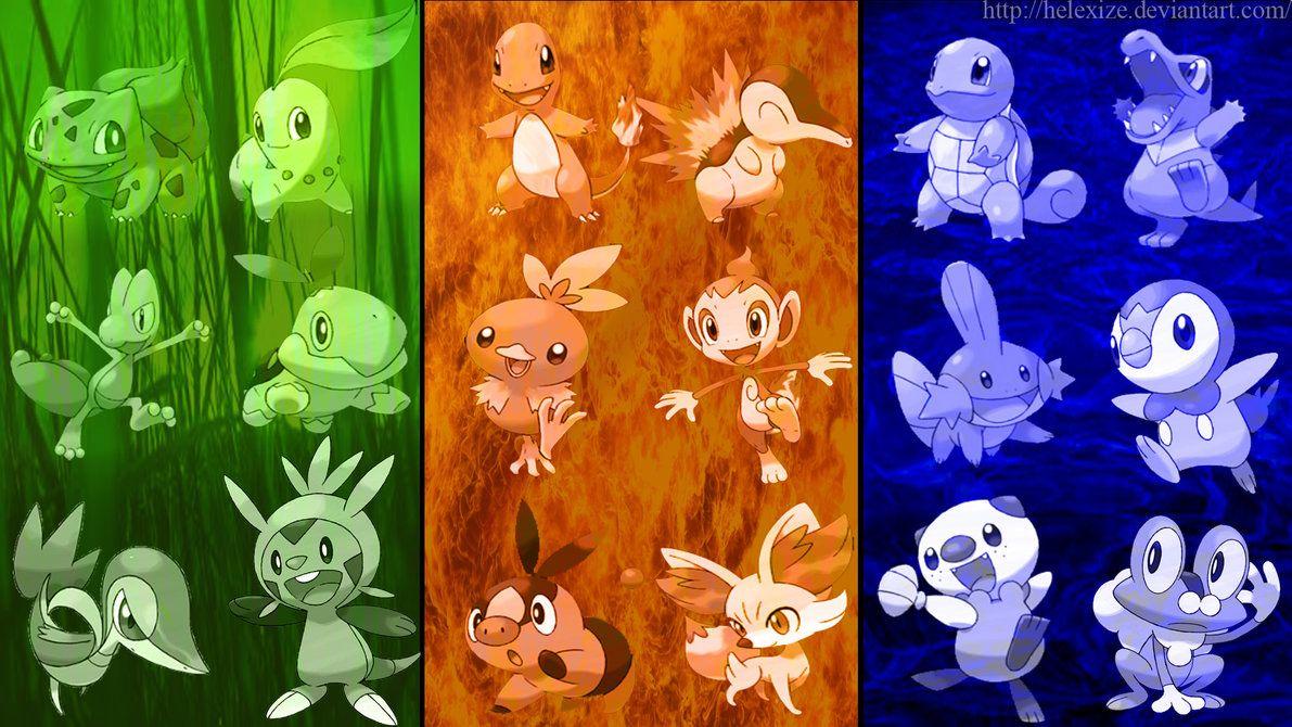 kanto starter pokemon wallpaper