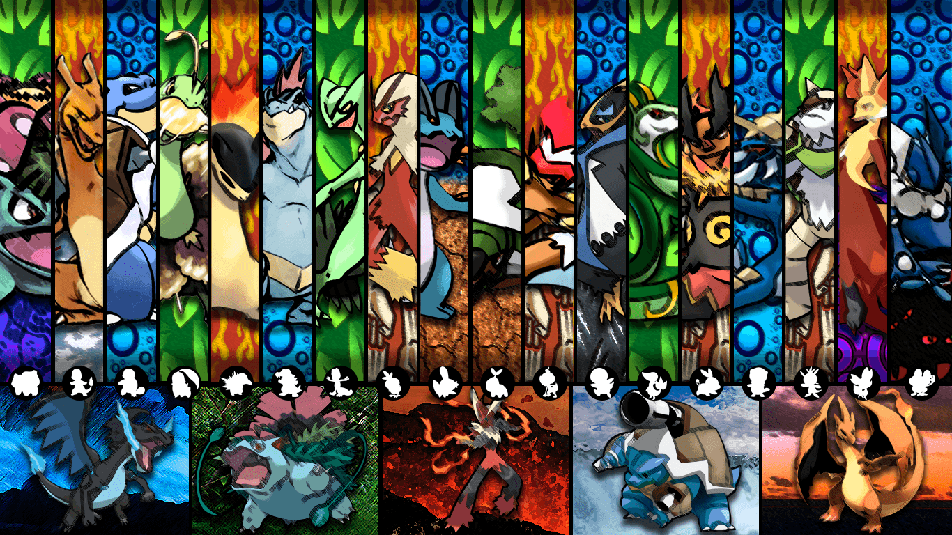 original starter pokemon wallpaper