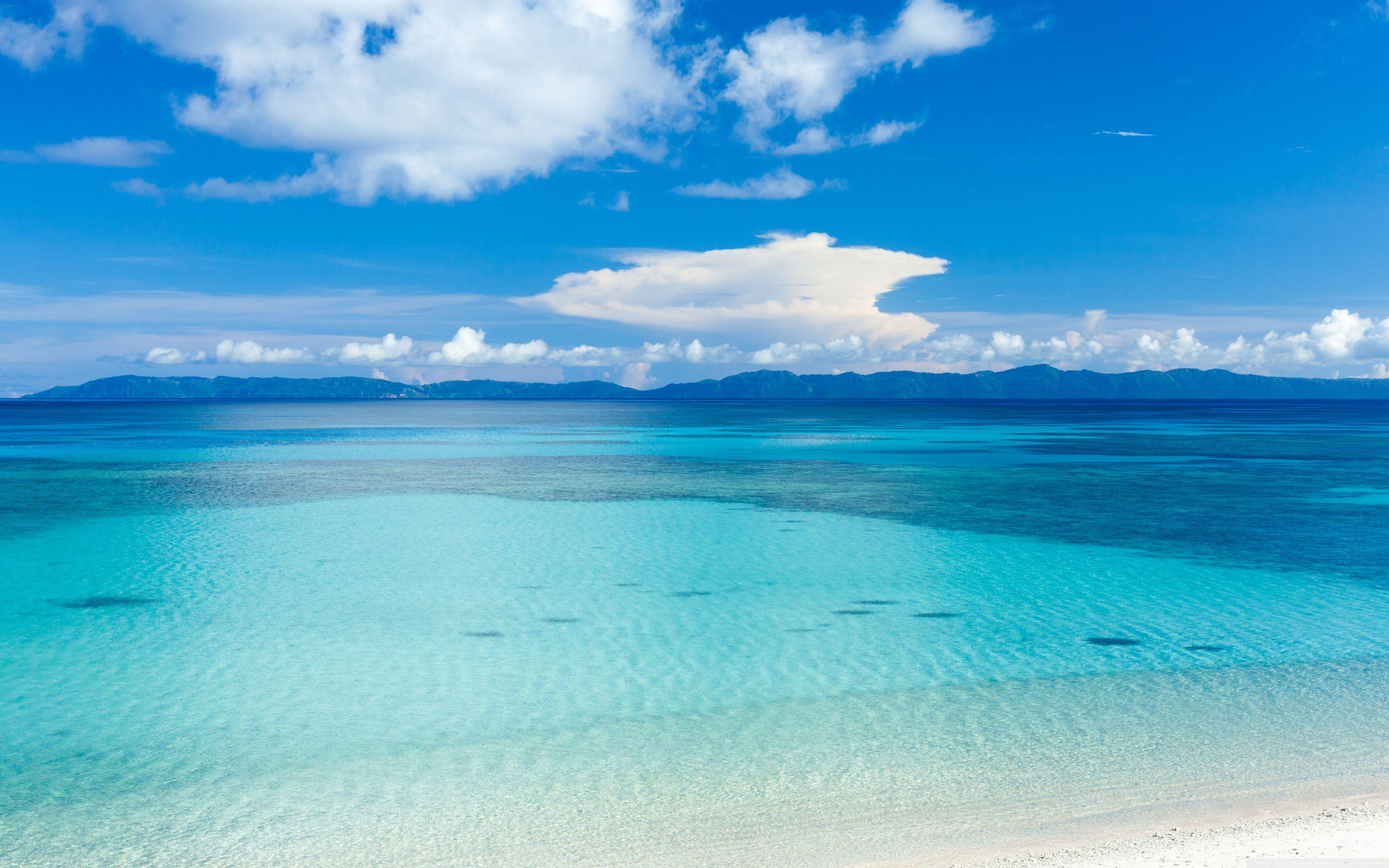 3840x2400 Tropical Beach Panorama Wallpaper
