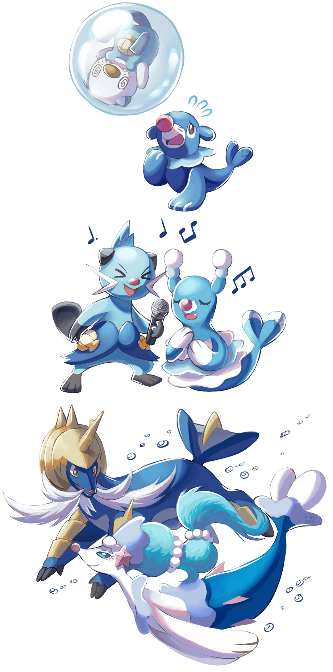 1079x2177 Samurott x Primarina y sus anteriores evoluciones Me da pereza