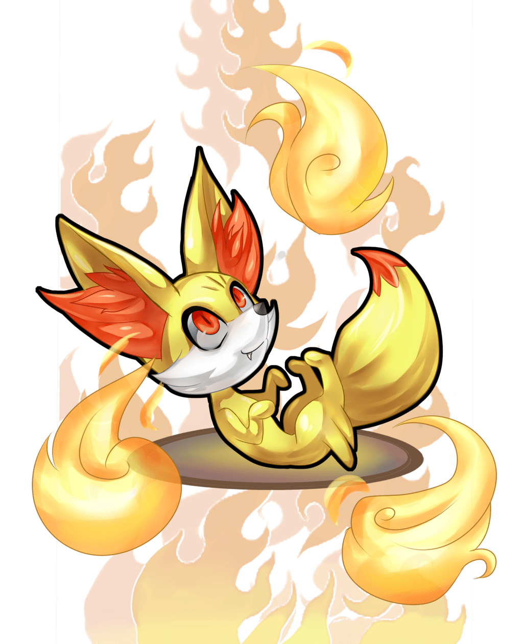 1024x1261 Fennekin Fire Starter Pokemon X Y By Natsu Hermit