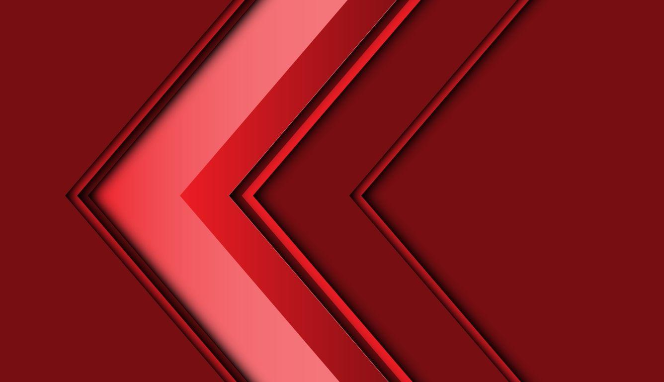 1336x768 Red Artistic Left Arrow HD Laptop Wallpaper, HD