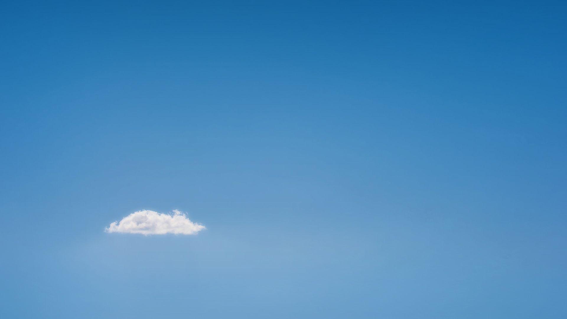 1920x1080 Clear Sky Small Cloud Simple Desktop Wallpaper