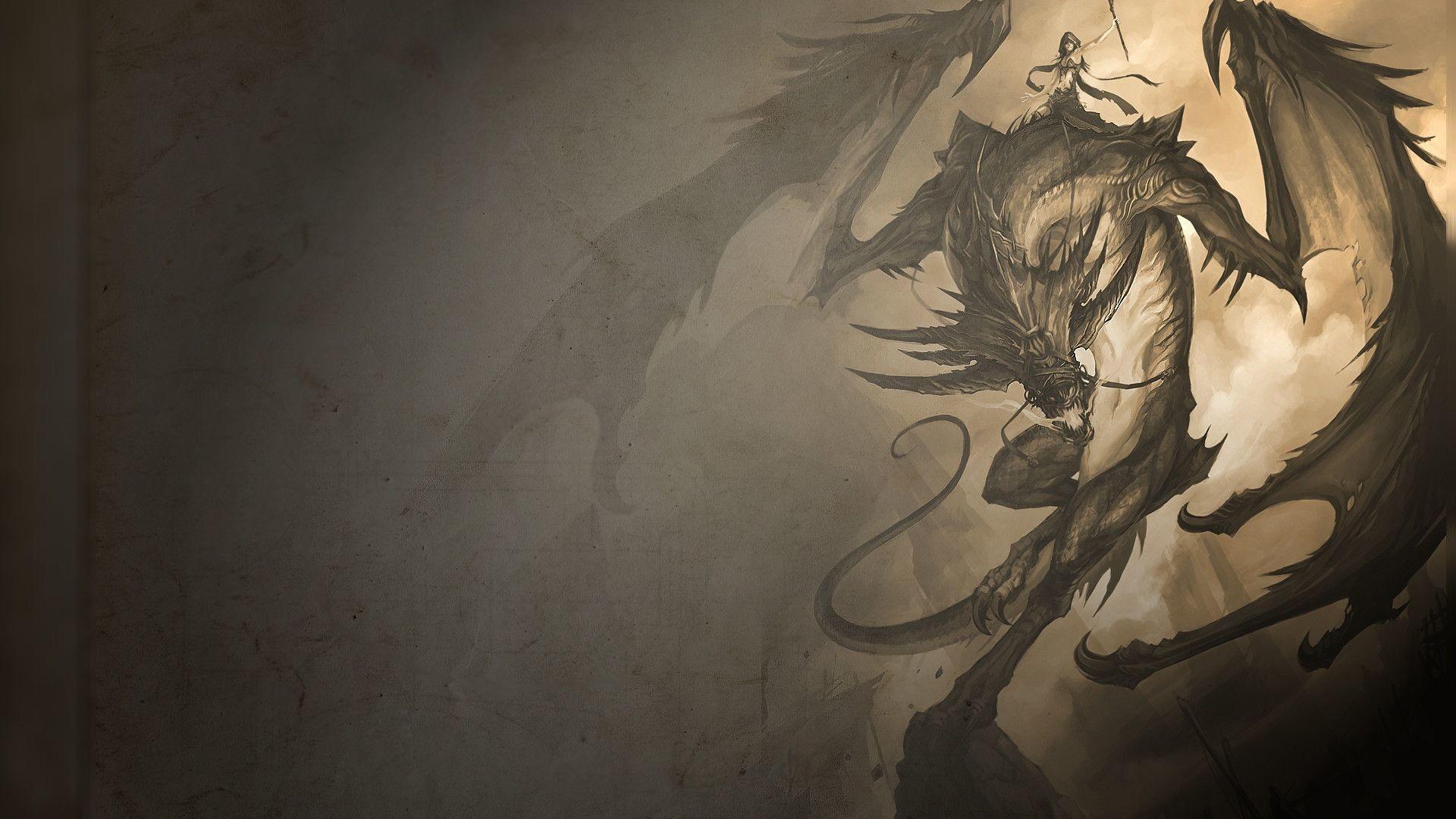 1920x1080 Black Dragon Wallpaper HD