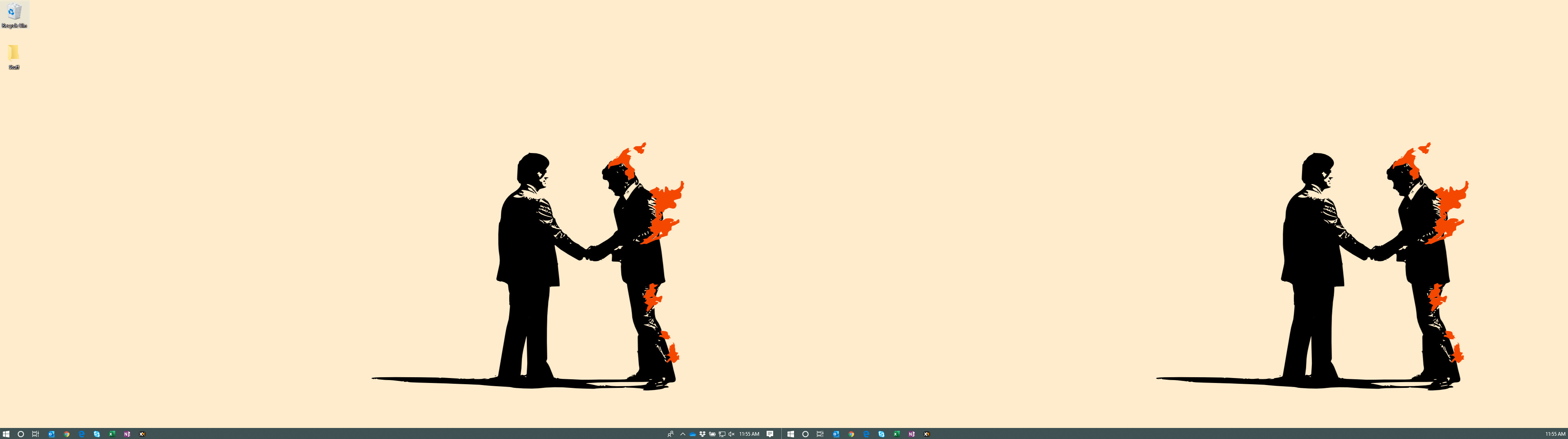 3837x1073 Different wallpaper on 2 monitors. not working