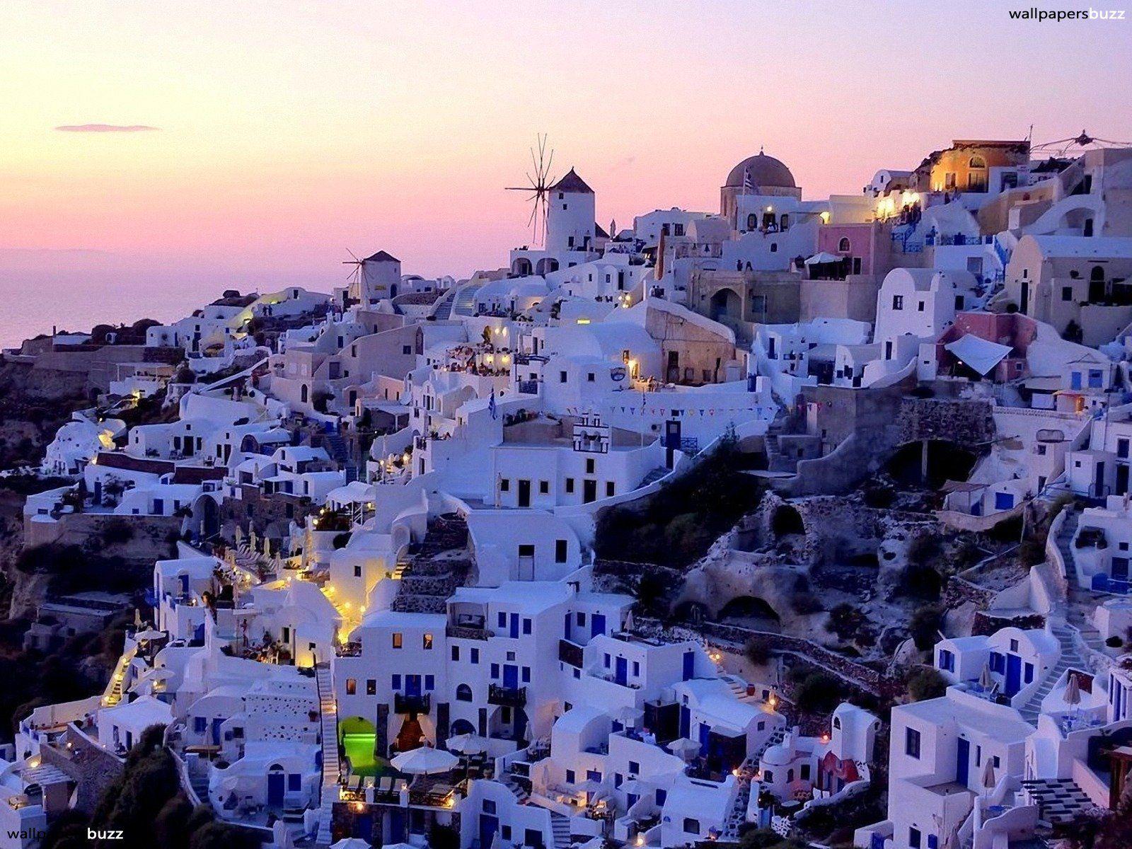 1600x1200 Santorini HD Wallpaper