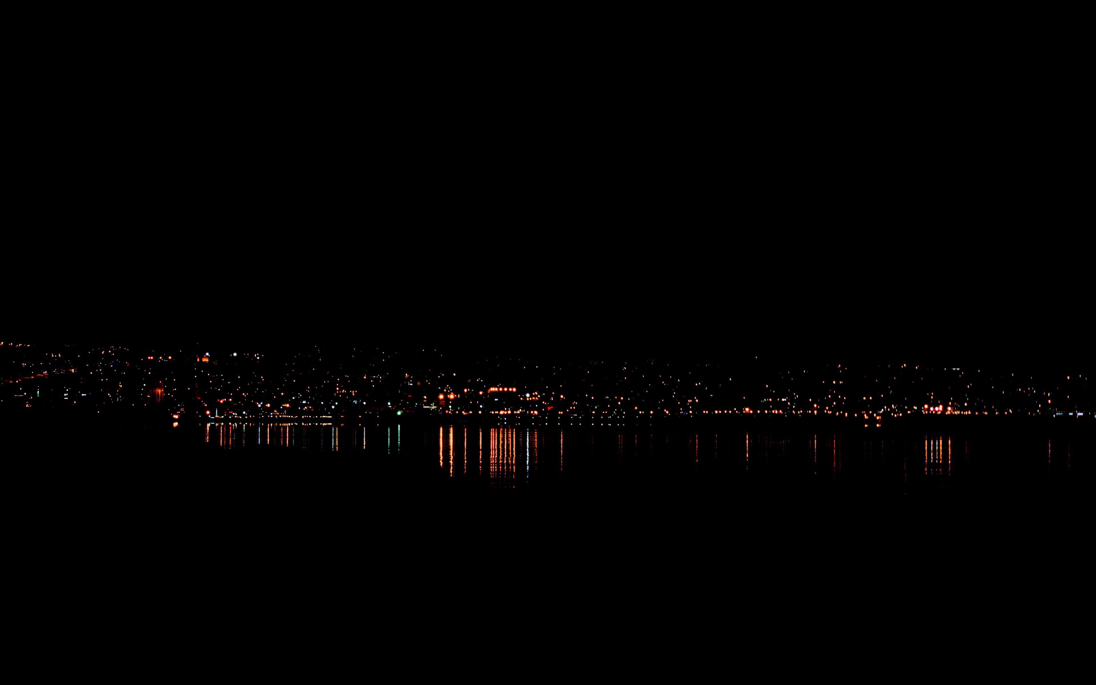 3840x2400 Download wallpaper 3840x2400 night city, city lights