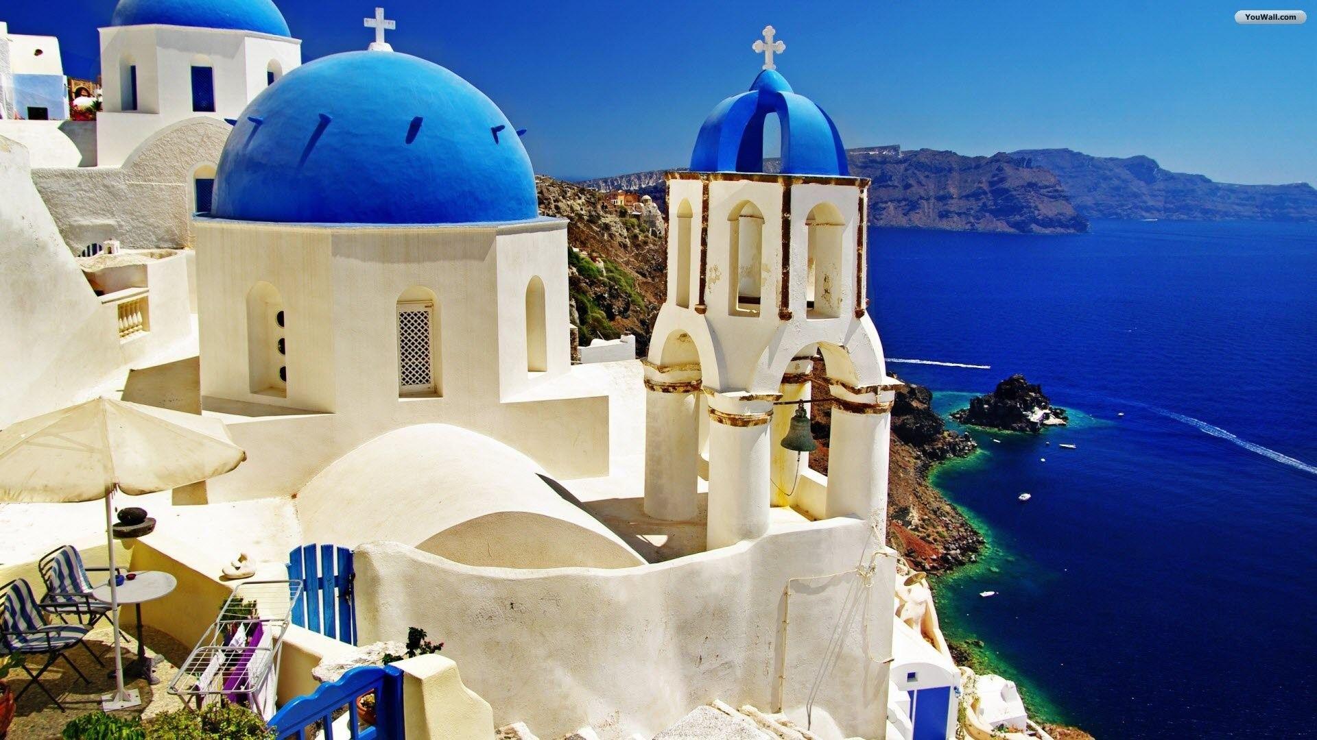 1920x1080 Santorini Wallpaper