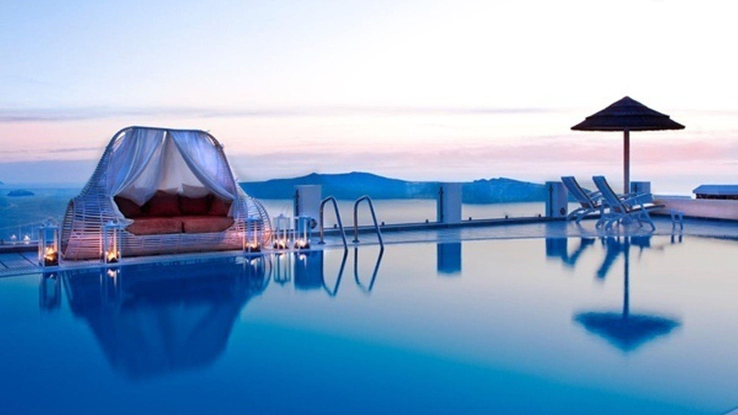 2400x1350 Back To 61 Santorini Wallpaper HD Princess Spa