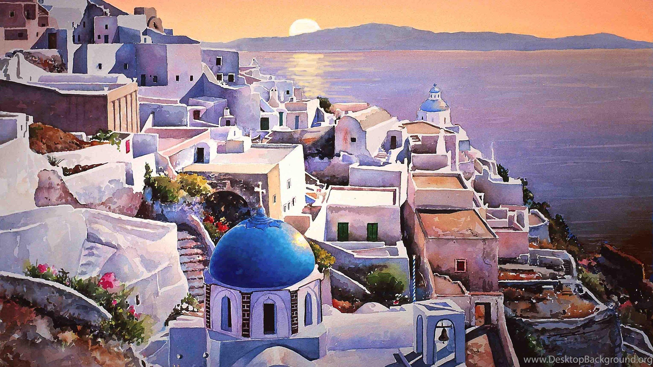 2560x1440 Santorini Wallpaper Santorini Greece HD Wallpaper Desktop Background