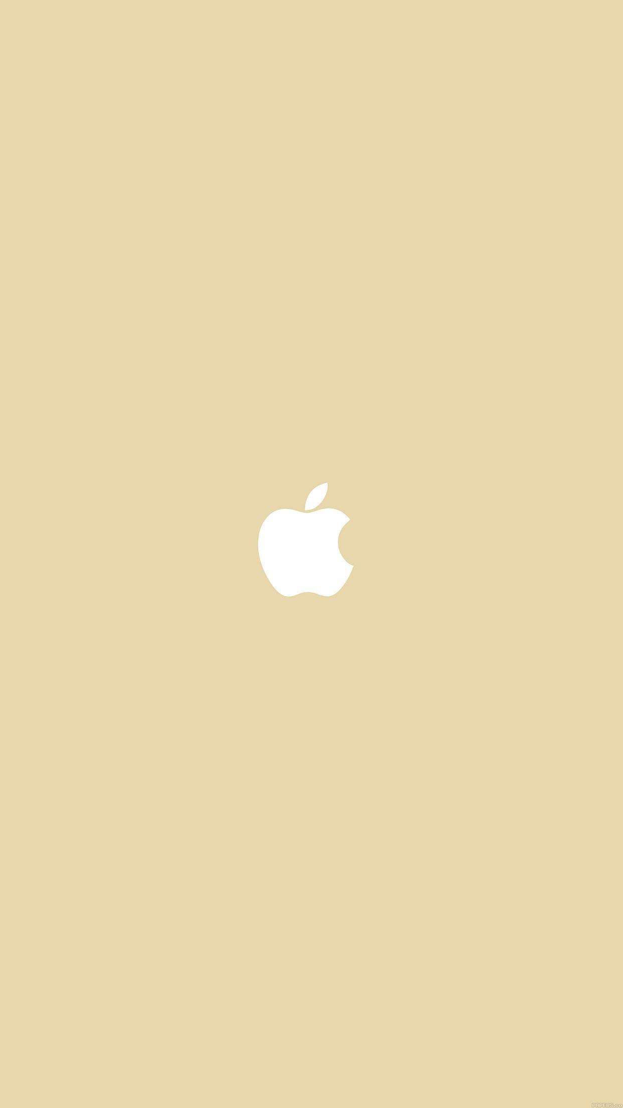 1242x2208 Simple Apple Logo Gold Minimal Android wallpaper