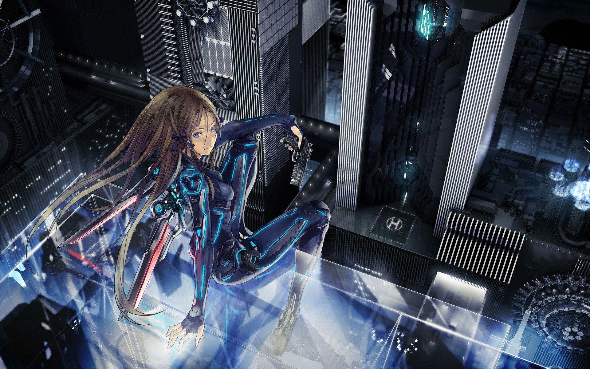 Cyberpunk Anime Girl 4K Phone iPhone Wallpaper #6200b