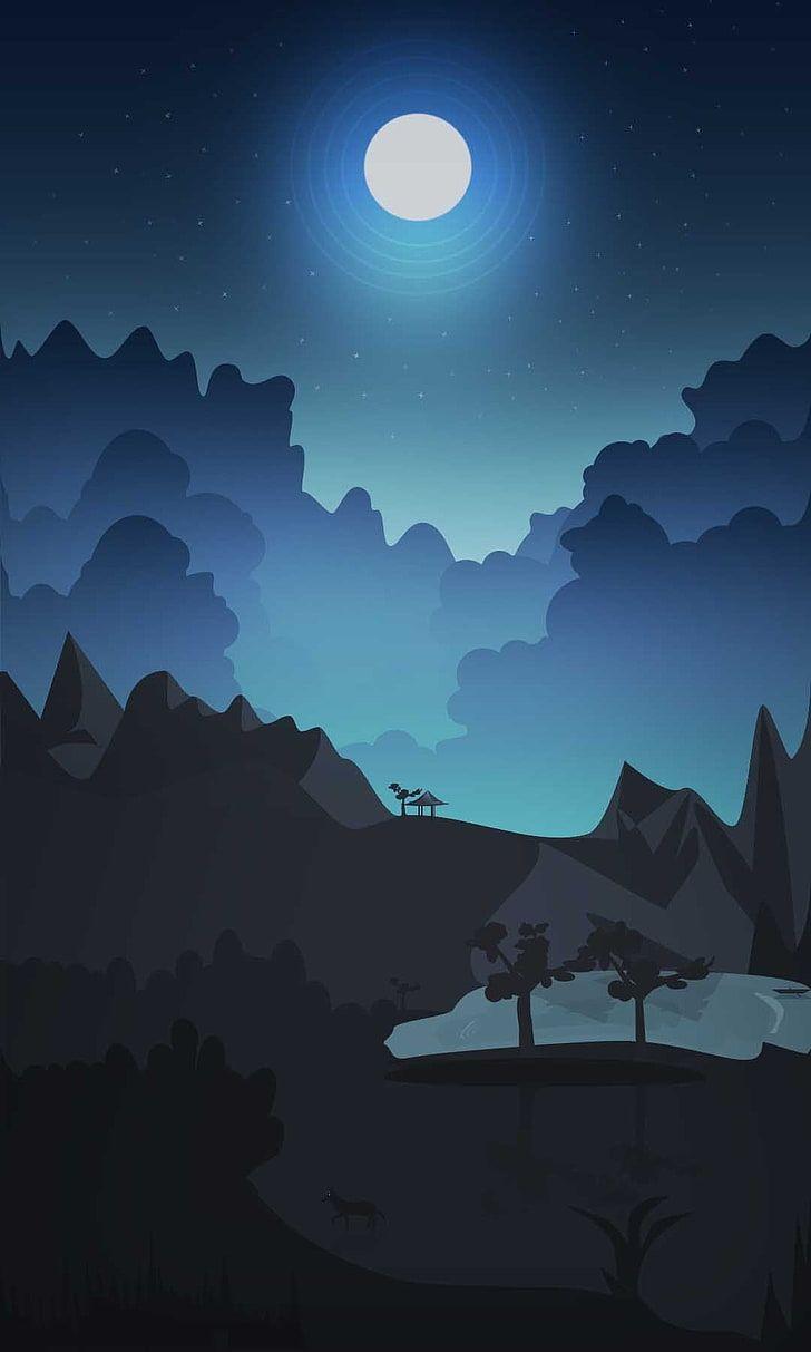 Cartoon Night Sky Wallpapers - Top Free Cartoon Night Sky Backgrounds