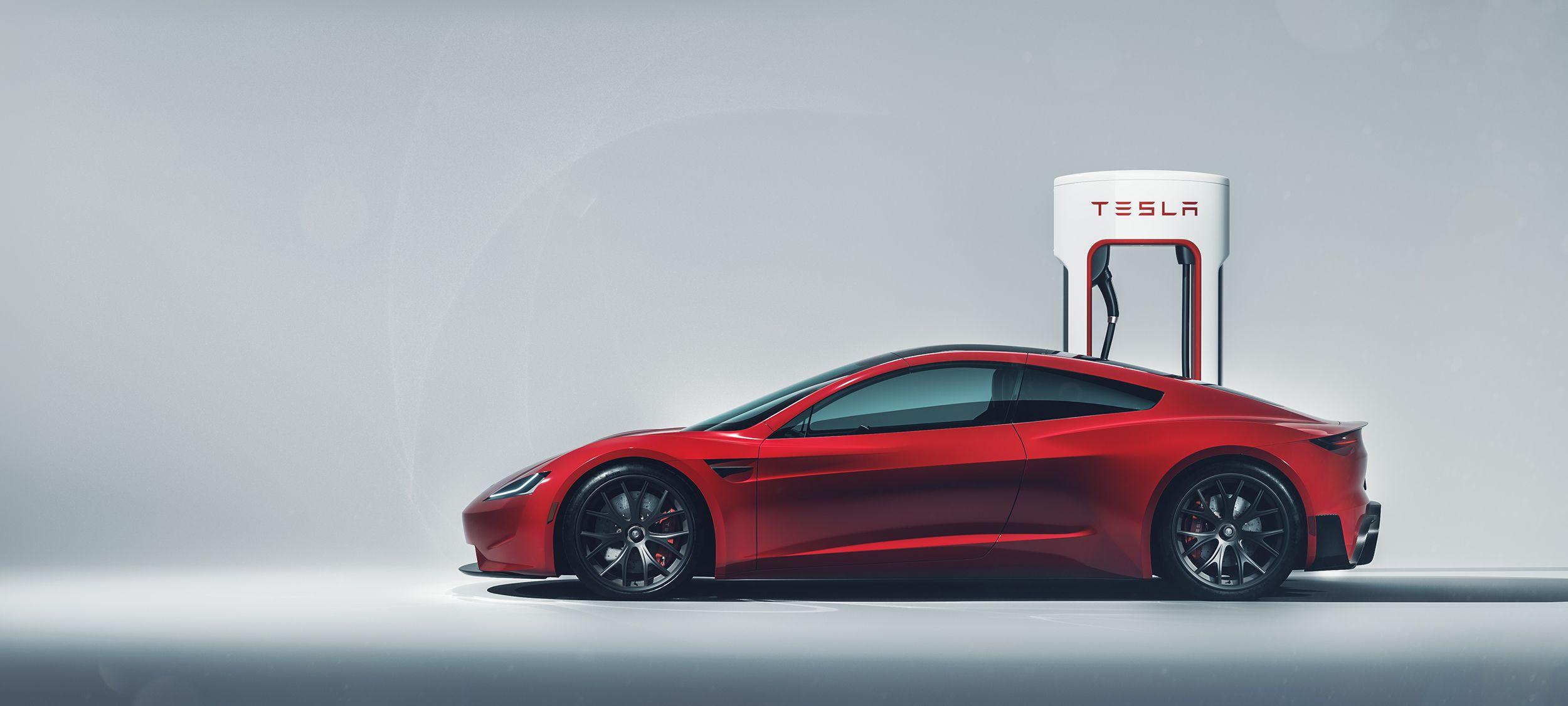 2500x1126 Tesla Roadster Charging, HD Cars, 4k Wallpaper, Image