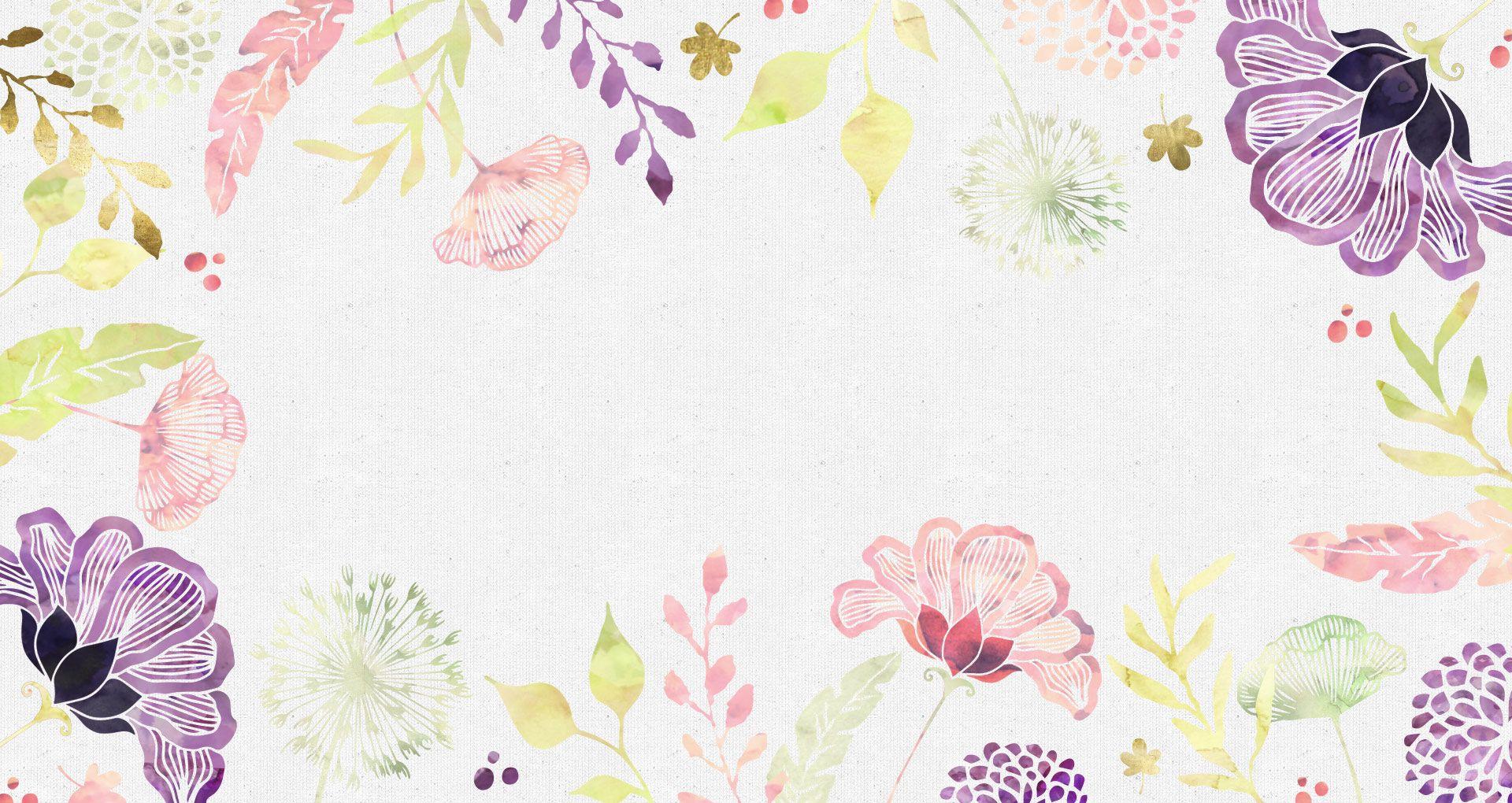 1920x1020 Free Floral Desktop Wallpaper Background Pastel