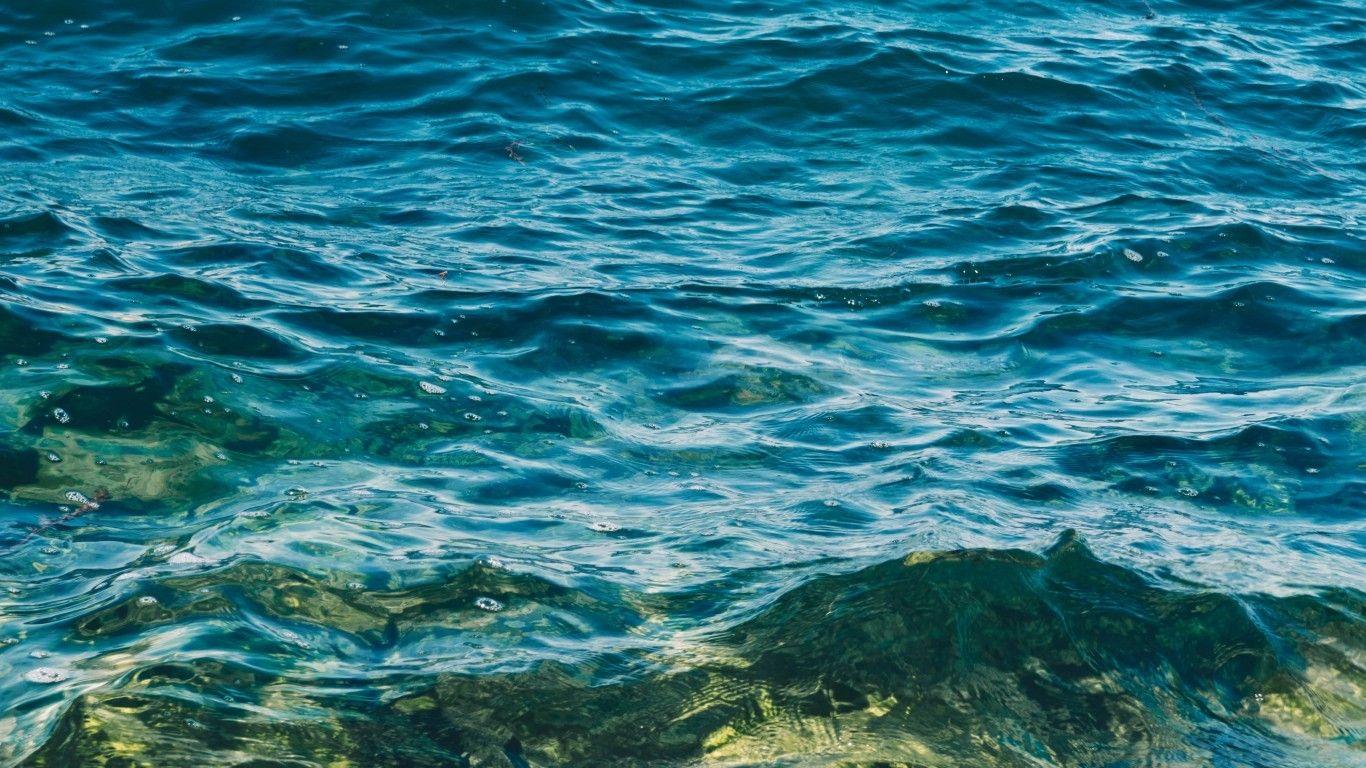 1366x768 Download 1366x768 Ocean, Ripples, Clean Water Wallpaper