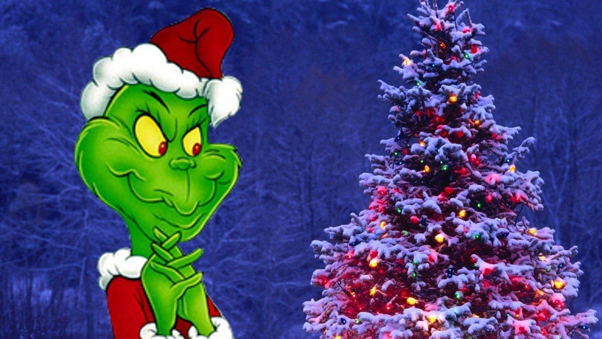 Get into the mischief with Christmas background Grinch Featuring the iconic  character from the classic story