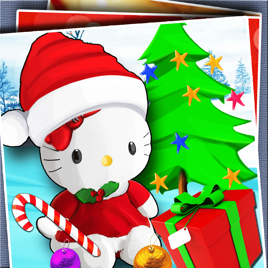1024x1024 Christmas Hello Kitty Wallpaper