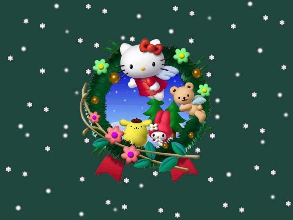 Hello Kitty Christmas Desktop Wallpapers Top Free Hello Kitty Christmas Desktop Backgrounds