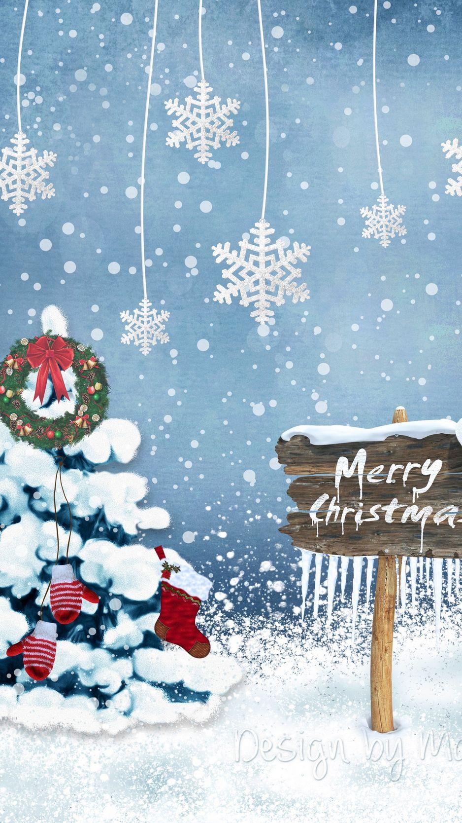 938x1668 Download wallpaper 938x1668 new year, christmas, card