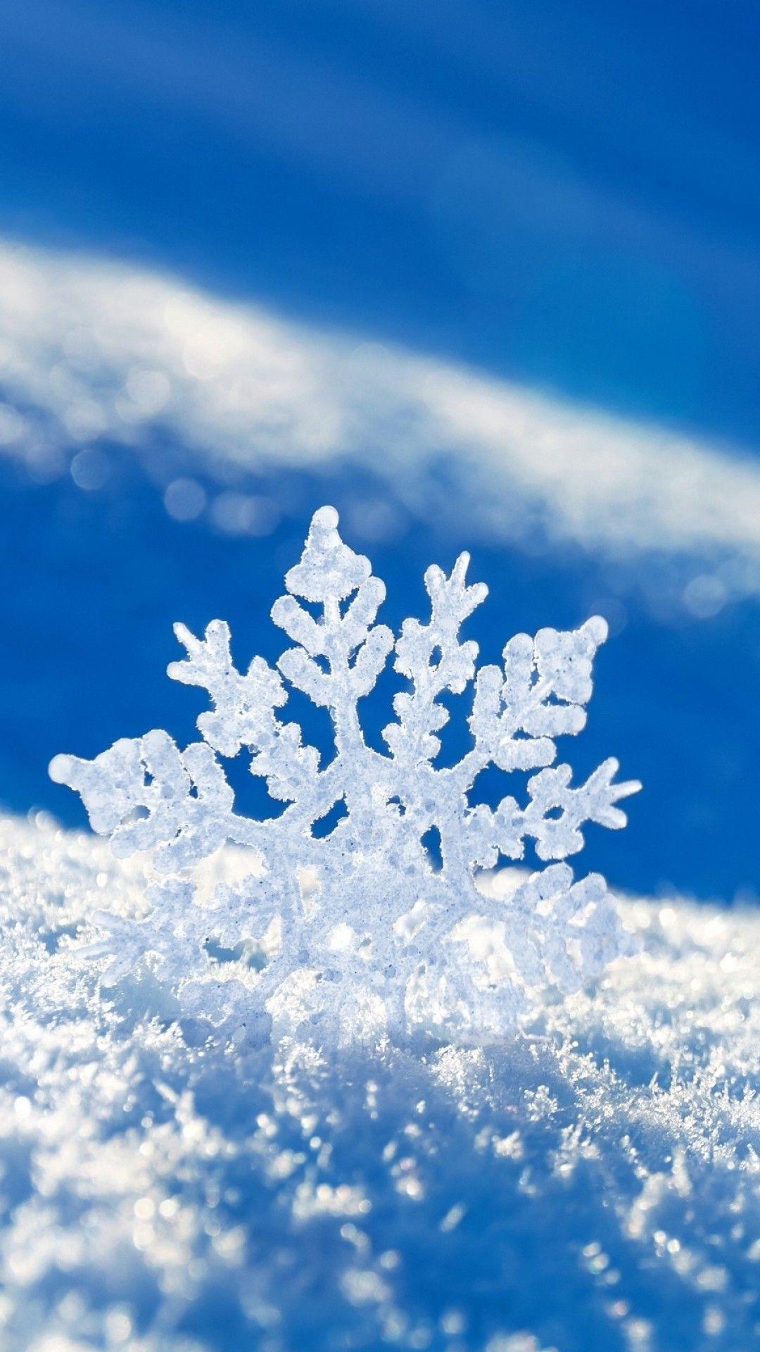 1080x1920 natural snowflake iPhone 6 plus wallpaper for 2014 Christmas