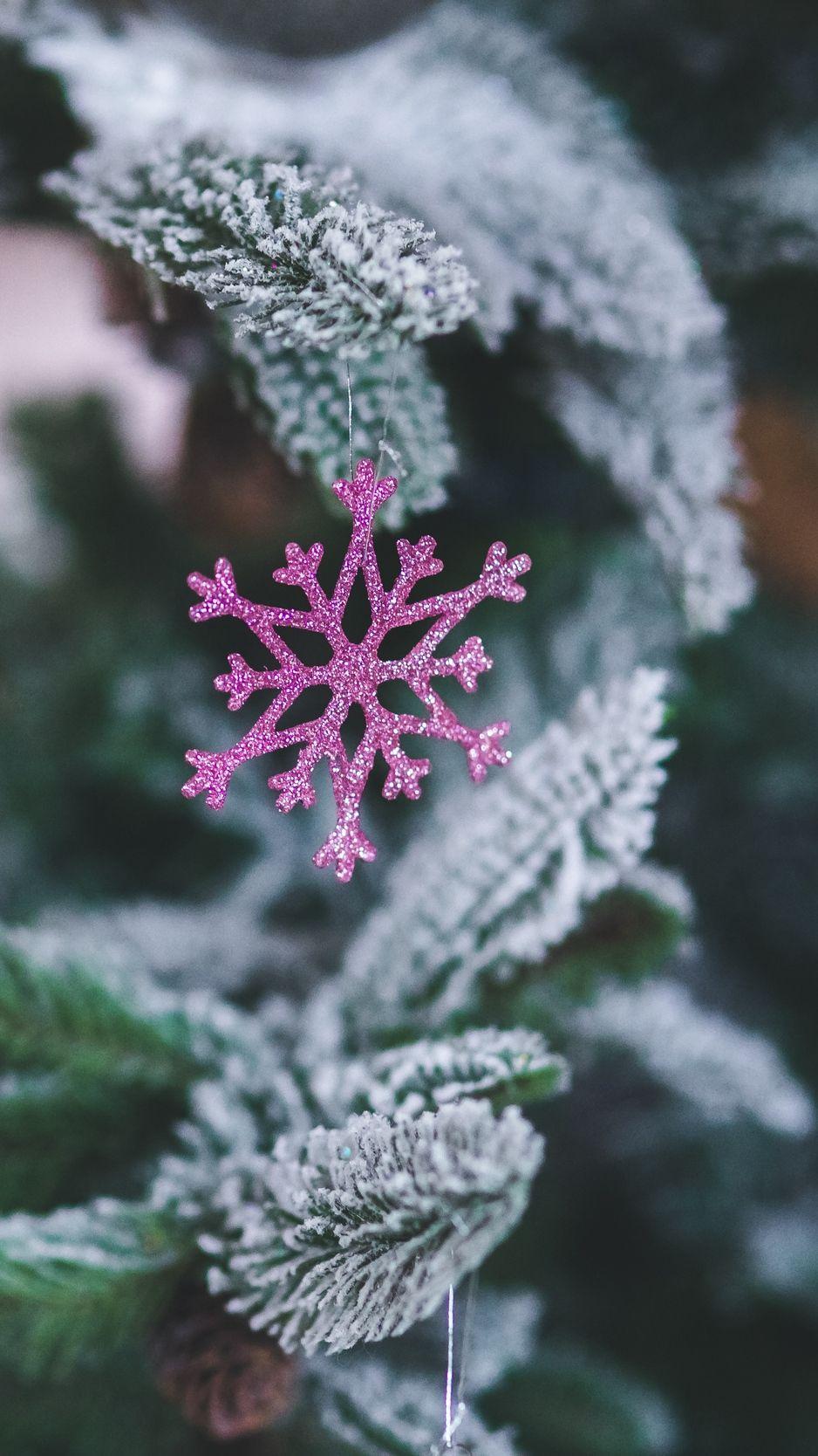 938x1668 Download wallpaper 938x1668 snowflake, christmas decoration