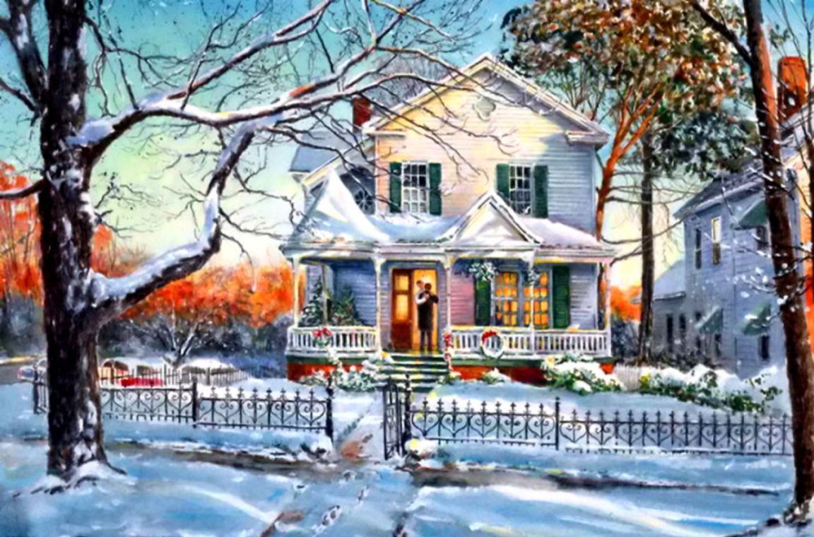 1152x760 Christmas Home Wallpaper HD Background