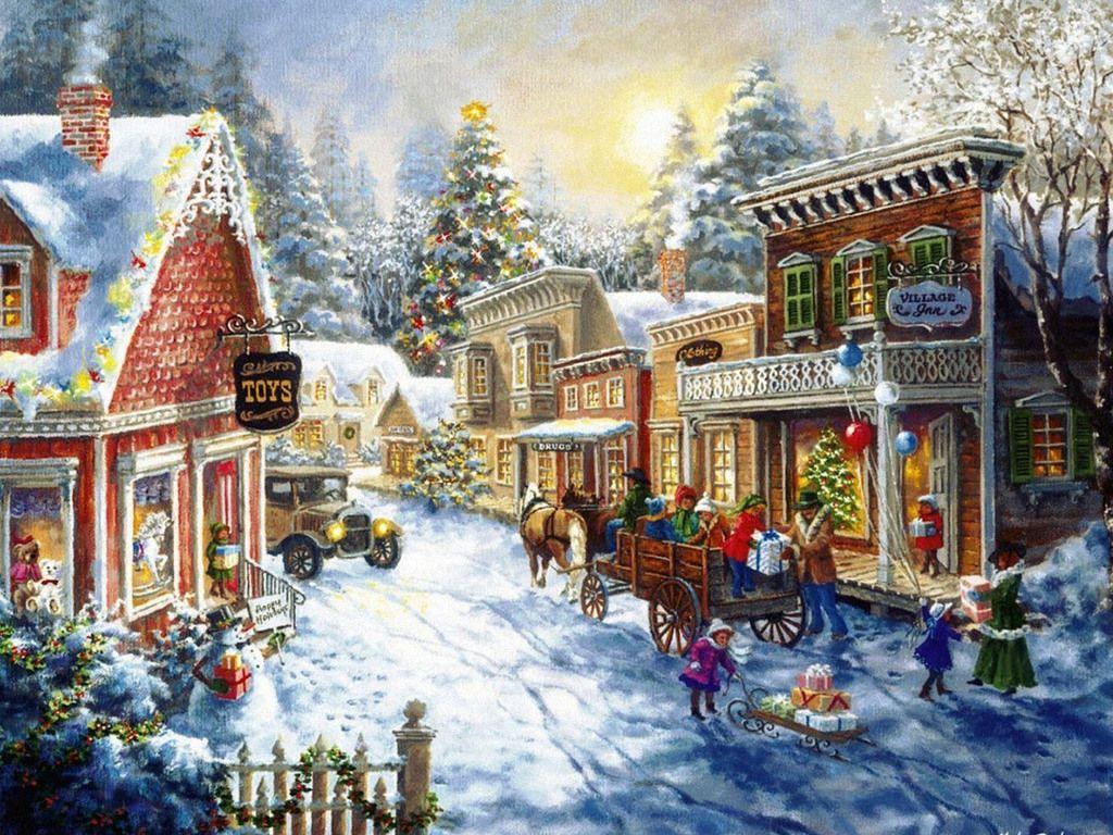 1024x768 Free download Home Christmas Wallpaper Christmas Village