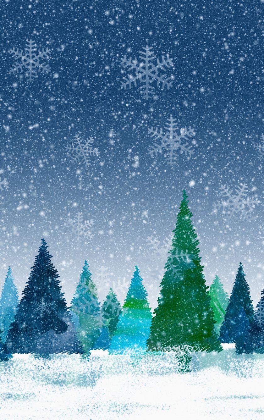 840x1336 Download 840x1336 wallpaper christmas, decorations, trees
