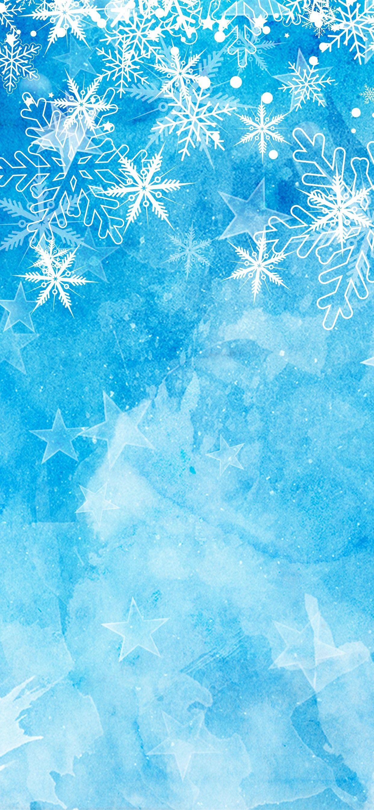 1242x2688 Snowflakes, Blue Background, Christmas Theme 1242x2688 IPhone 11 Pro XS Max Wallpaper, Background, Picture, Image
