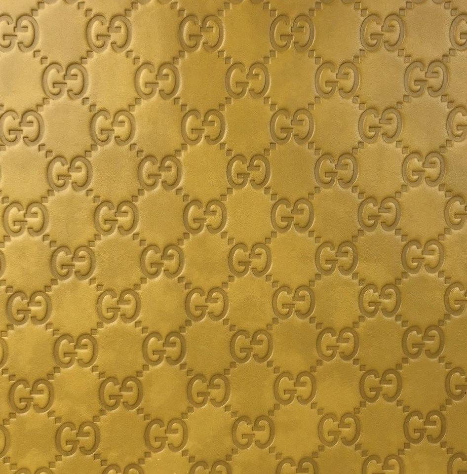 946x960 MỚI Đích thực GUCCI Guccissima Tấm lót chuột bằng da W Box Màu vàng 197216