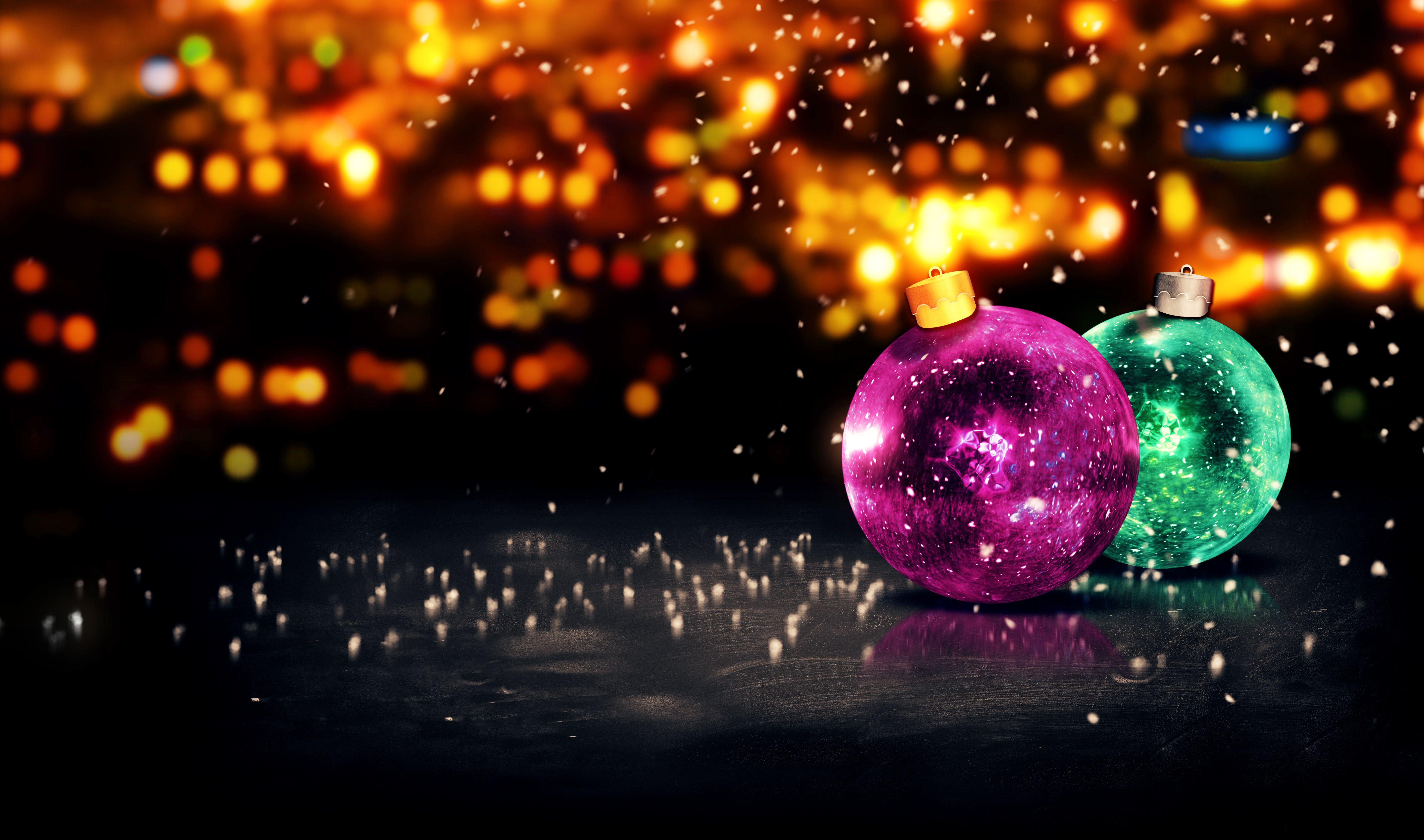 5850x3450 Merry Christmas Glitter HD wallpaper