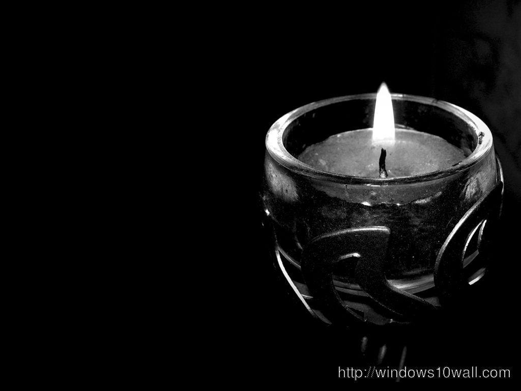 1024x768 Candle Black Wallpaper background