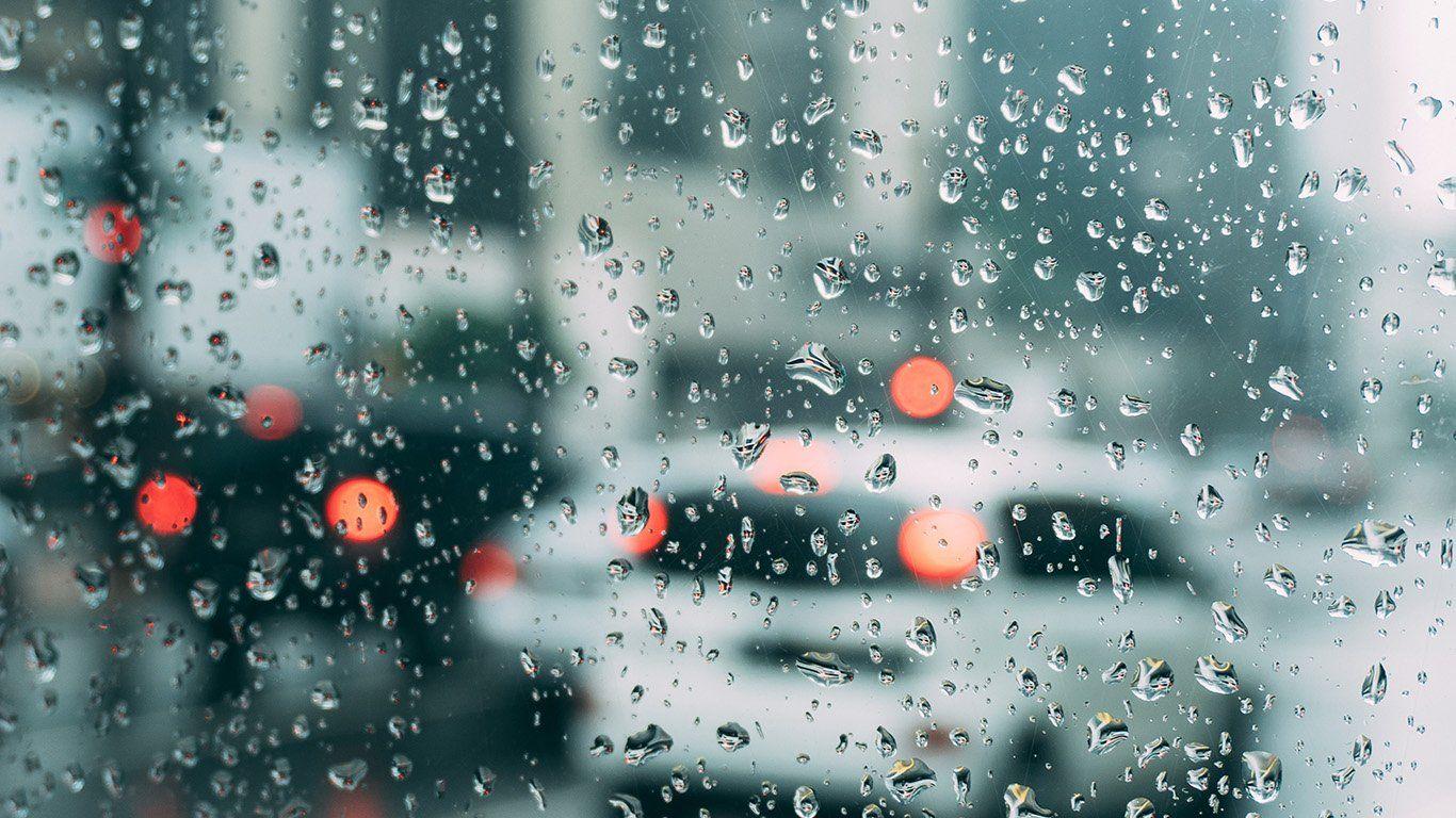 1366x768 wallpaper for desktop, laptop. rain window bokeh art