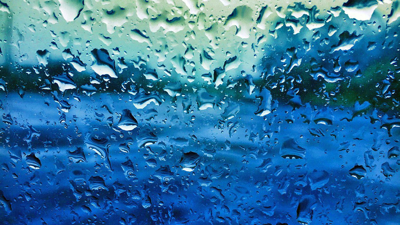 1366x768 wallpaper for desktop, laptop. rain drop window blue