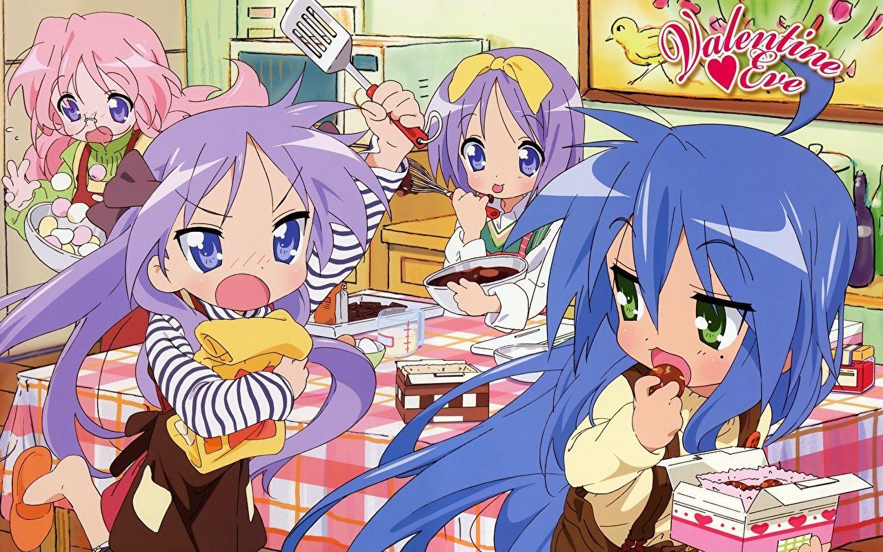 1280x800 Wallpaper Lucky Star Anime young woman